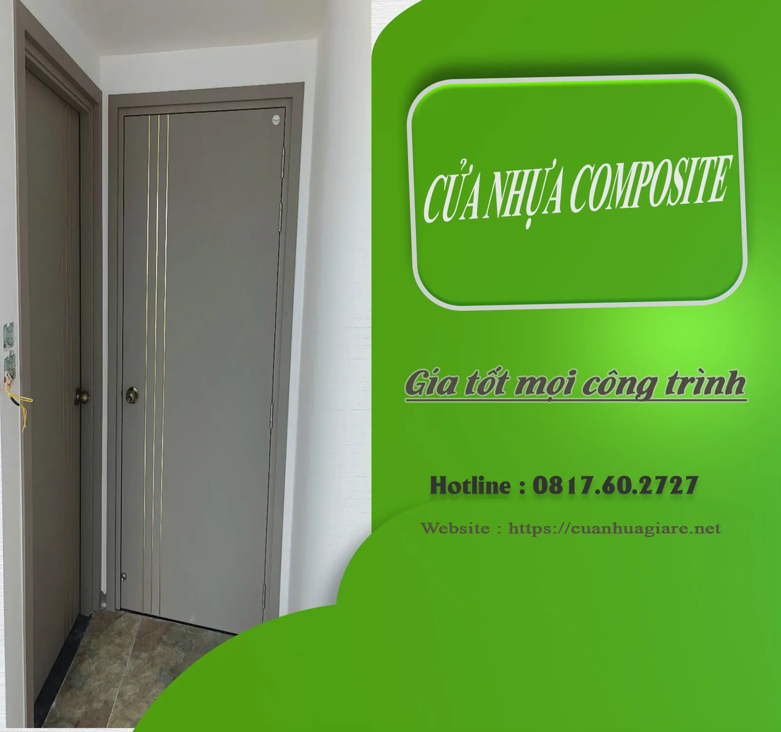 Cửa Nhựa Composite Tại Cần Giuộc – Long  An – Mẫu cửa nhựa đẹp